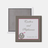 Heart Lock Wedding Magnet Bevorzugung (Vorderseite/Rückseite)