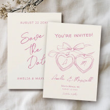 Heart Locket Niedlich Moderne Monogram Pink Bow We