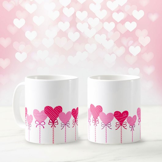 Heart Lollipop Border Coffee Mug Kaffeetasse