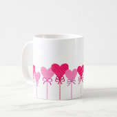 Heart Lollipop Border Coffee Mug Kaffeetasse (Vorderseite Links)