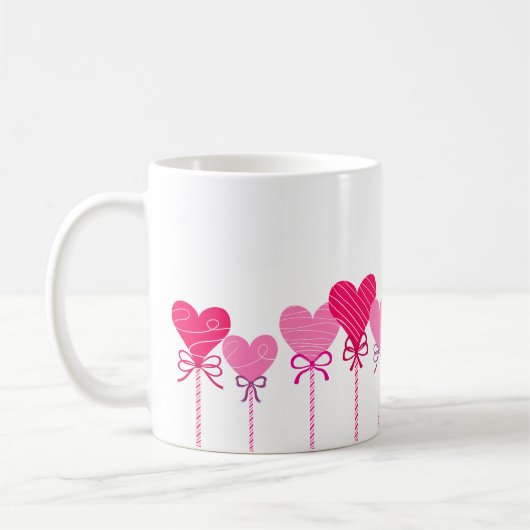 Heart Lollipop Border Coffee Mug Kaffeetasse (Links)