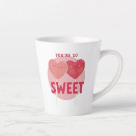 Heart Lollipop Sweet Liebe Latte Tasse