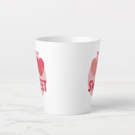 Heart Lollipop Sweet Liebe Latte Tasse (Vorderseite)