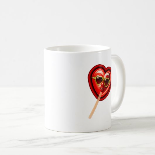 Heart Lolly Kaffeetasse (VorderseiteRechts)