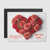 Heart love magnetkarte (Vorne/Hinten)