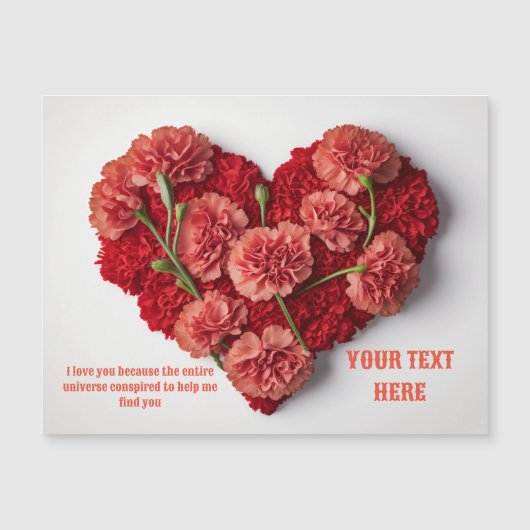 Heart love magnetkarte (Vorderseite)