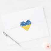 Heart. Love to Ukraine. Ukrainian flag.  Herz-Aufkleber (Umschlag)