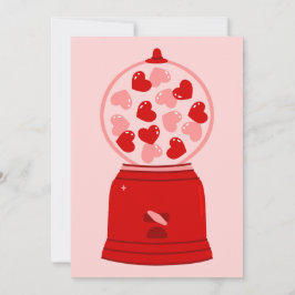 heart love valentine gum machine gumballs feiertagskarte