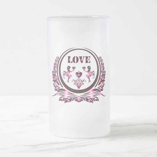 Heart Lover Beer Glass Mattglas Bierglas (Mittel)
