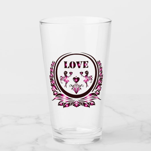 Heart Lover Drinkware Glas (Vorderseite)