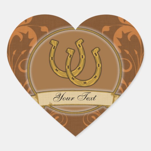 Heart Lucky Horseshoe Sticker (Vorderseite)