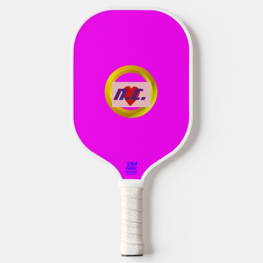 Heart Magenta Modern Pickleball Paddle (Vorderseite)