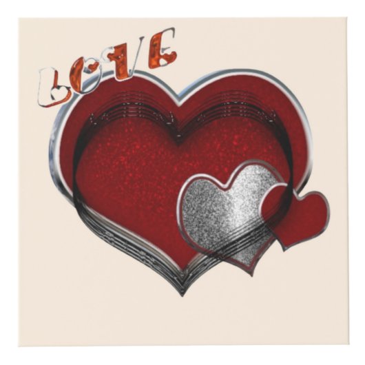 Heart Magic Beige Foto Cube Würfel (Rechts)