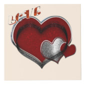 Heart Magic Beige Foto Cube Würfel (Vorderseite)