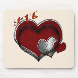 Heart Magic Beige Mouse Pad Mousepad