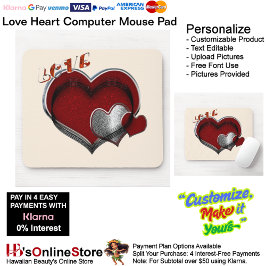 Heart Magic Beige Mouse Pad Mousepad