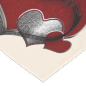 Heart Magic Beige Table Runner Haushaltswäsche Großer Tischläufer (Ecke)