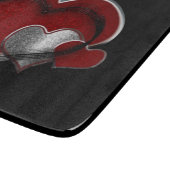 Heart Magic Black Glass Cutting Board 15,2x17,8cm Schneidebrett (Ecke)