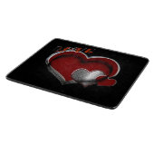 Heart Magic Black Glass Cutting Board 15,2x17,8cm Schneidebrett (Ecke)