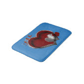 Heart Magic Blue Large Bath Mat Badematte (Schrägansicht)