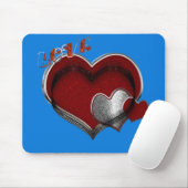Heart Magic Blue Mouse Pad Mousepad (Mit Mouse)