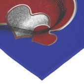 Heart Magic Blue Table Runner Haushaltswäsche Großer Tischläufer (Ecke)