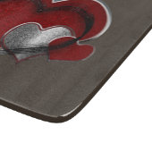 Heart Magic Brown Glass Cutting Board 15,2x17,8cm Schneidebrett (Ecke)