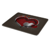 Heart Magic Brown Glass Cutting Board 15,2x17,8cm Schneidebrett (Ecke)