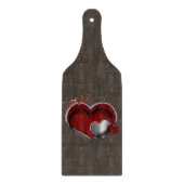 Heart Magic Brown Glass Cutting Board Paddel Schneidebrett (Vorderseite)