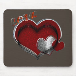 Heart Magic Brown Mouse Pad Mousepad