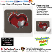 Heart Magic Brown Mouse Pad Mousepad