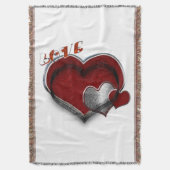 Heart Magic Cotton Throw Blanket Version 2 Decke (Vorderseite Vertikal)