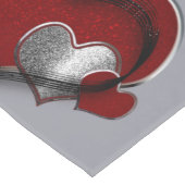 Heart Magic Graue Tischleine Großer Tischläufer (Ecke)