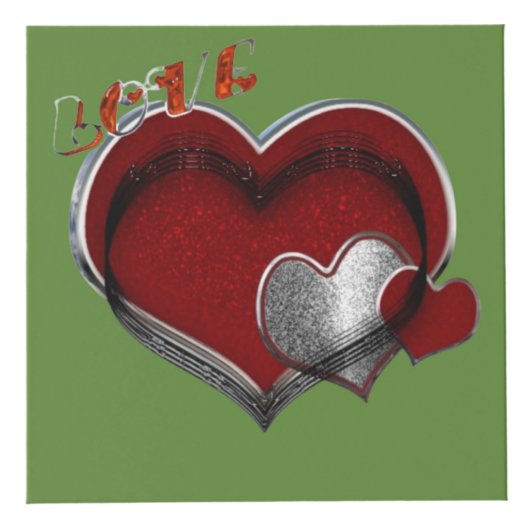 Heart Magic Green Foto Cube Würfel (Rechts)