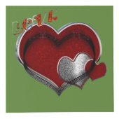 Heart Magic Green Foto Cube Würfel (Vorderseite)