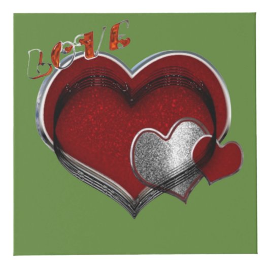 Heart Magic Green Foto Cube Würfel (Vorderseite)