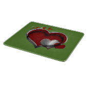Heart Magic Green Glass Cutting Board 15,2x17,8cm Schneidebrett (Ecke)