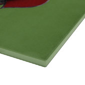 Heart Magic Green Glass Cutting Board 38,1x27,9cm Schneidebrett (Ecke)