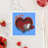 Heart Magic Light Blue Napkin Standard Cocktail Serviette (Beispiel)