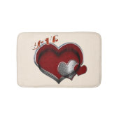 Heart Magic Love Bath Mat with a Beige Background Badematte (Vorderseite)