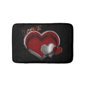 Heart Magic Love Bath Mat with a Black Background Badematte (Vorderseite)