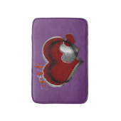 Heart Magic Love Bath Mat with a Purple Background Badematte (Vorderseite Vertikal)