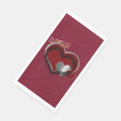 Heart Magic Maroon Paper Napkin Guest Towel Serviette (Ecke)