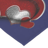 Heart Magic Navy Blauer Tischläufer Haushaltswäsch (Ecke)