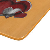 Heart Magic Orange Glass Cutting Board 15,2x17,8cm Schneidebrett (Ecke)