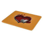 Heart Magic Orange Glass Cutting Board 15,2x17,8cm Schneidebrett (Ecke)