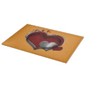 Heart Magic Orange Glass Cutting Board 38,1x27,9cm Schneidebrett (Ecke)