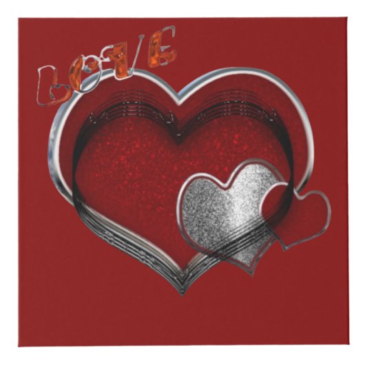 Heart Magic Red Foto Cube Würfel (Vorderseite)