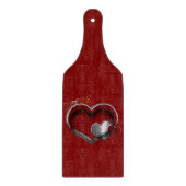 Heart Magic Red Glass Cutting Board Paddel Schneidebrett (Vorderseite)