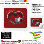 Heart Magic Red Mouse Pad Mousepad